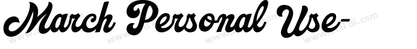 March Personal Use字体转换